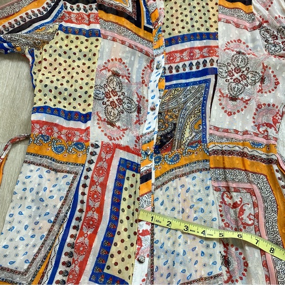 Zara Swiss Dot Printed Patchwork Midi Maxi Shirtdress - Picture 11 of 11